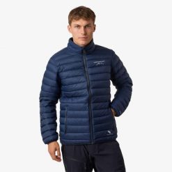 Kurtka puchowa turystyka męska Swedemount Himalaya Down Jacket wiatroszczelna. Czarne kurtki męskie SWEDEMOUNT, m, bez wzorów, z materiału, bez kaptura. Za 539.99 zł.