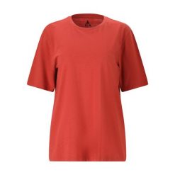 Koszulka damska Whistler Caloot. Czerwone bluzki damskie Whistler, bez wzorów, casualowe, bez kołnierzyka, bez ramiączek. Za 89.99 zł.