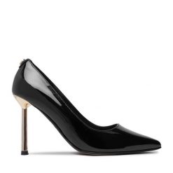 Szpilki Nine West. Czarne szpilki damskie Nine West, bez wzorów, bez obcasa, na szpilce, bez zapięcia. Za 279.99 zł.