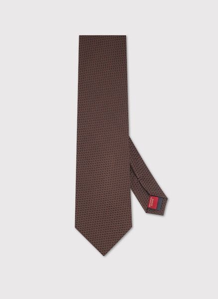 PAKO LORENTE - Jedwabny brązowy krawat. Brązowe krawaty i muchy Pako Lorente, bez wzorów, z jedwabiu. Za 149.99 zł.