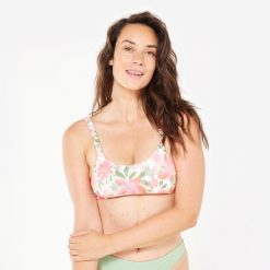 Góra kostiumu kąpielowego surfingowego damska Roxy Heyly. Brązowe bikini Roxy, xl, bez wzorów, z elastanu. Za 159.99 zł.