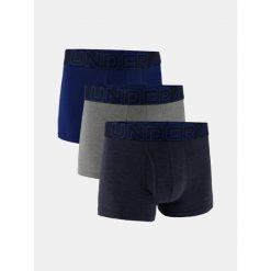 Bokserki męskie 3-pak Under Armour M Perf Cotton 3in Dark Blue Dark Blue 2xl. Niebieskie bielizna sportowa męska Under Armour, bez wzorów. Za 272.99 zł.