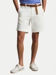 Polo Ralph Lauren Szorty materiałowe 710799213022 Biały Regular Fit. Białe szorty męskie Polo Ralph Lauren, bez wzorów, z bawełny. Za 649.99 zł.