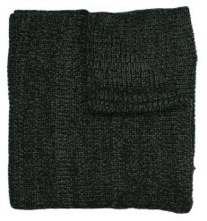Męski Komin Grafitowo-Czarny Melanżowy, Składany na Dwa Razy, Ciepły, Zimowy -Pako Jeans. Szare szaliki męskie Pako Jeans, bez wzorów, z jeansu. Za 59.00 zł.