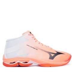 Buty halowe Mizuno. Pomarańczowe buty sportowe męskie Mizuno, bez wzorów, bez zapięcia, mizuno wave. Za 559.99 zł.