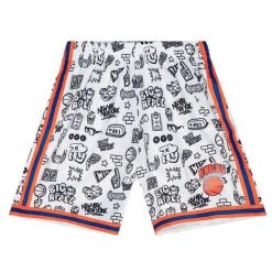 Szorty New York Knicks Doodle Swingman 1991/92. Białe szorty damskie Mitchell & Ness, bez wzorów, sportowe. Za 477.50 zł.