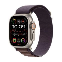 Smartwatch Apple Watch Ultra 2 GPS + Cellular 49mm Titanium Case Alpine Loop Medium Fioletowy (MRET3WB/A). Fioletowe zegarki smartwatch Apple, bez wzorów. Za 3,518.75 zł.