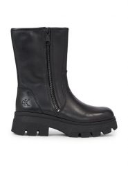 Calvin Klein Jeans Botki Chunky Combat Zip Boot Wn YW0YW01109 Czarny. Czarne botki damskie Calvin Klein Jeans, bez wzorów, z jeansu, bez obcasa, na płaskiej podeszwie, bez zapięcia. Za 929.99 zł.