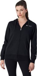 Champion Bluza damska Champion Full Zip Hoodie czarna 117531 KK001 S. Czarne bluzy damskie Champion, s, bez wzorów, bez ramiączek, bez kaptura. Za 238.53 zł.