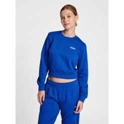 Damska krótka bluza Hummel LGC Shai. Niebieskie bluzy damskie Hummel, m, bez wzorów, z bawełny, bez ramiączek, bez kaptura. Za 210.85 zł.