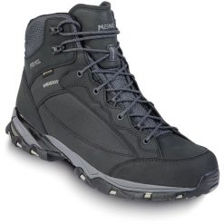 Buty trekkingowe męskie MEINDL Toledo Mid GTX, z membraną Gore-Tex. Czarne buty zimowe męskie MEINDL, bez wzorów, z gore-texu, bez obcasa, bez zapięcia. W wyprzedaży za 549.51 zł.