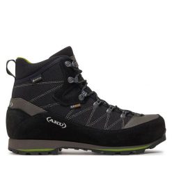 Trekkingi Aku. Czarne botki męskie Aku, bez wzorów, z gore-texu, sportowe, bez obcasa, bez zapięcia. Za 849.99 zł.
