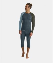 Bielizna termoaktywna Ortovox 120 Comp Light Long Sleeve - dark arctic grey. Szara bielizna sportowa damska NoName, bez wzorów. Za 486.58 zł.