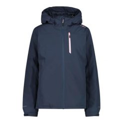 Damska kurtka wodoodporna CMP. Czerwone kurtki sportowe damskie CMP, s, bez wzorów, bez ramiączek, z kapturem, trekkingowe. Za 375.00 zł.