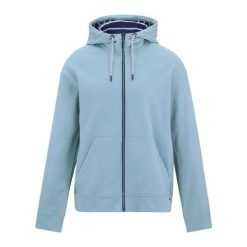 Bluza damska z kapturem Regatta Bayletta. Niebieskie bluzy damskie Regatta, bez wzorów, z materiału, bez ramiączek, z kapturem. Za 261.50 zł.