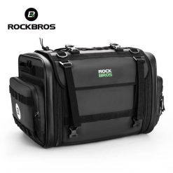 Torba motocyklowa 43-50L - wodoodporna i składana torba wyprawowa ROCKBROS. Czarne torby na ramię męskie ROCKBROS, z materiału, na ramię. Za 471.99 zł.