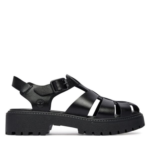 Sandały Timberland. Czarne sandały damskie Timberland, bez wzorów, bez obcasa, na płaskiej podeszwie, bez zapięcia. Za 469.99 zł.