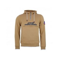 Bluza z kapturem Peak Mountain Ceflow. Brązowe bluzy sportowe męskie Peak Mountain, na zimę, bez wzorów, z polaru, z kapturem, narciarskie. Za 214.50 zł.