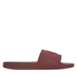 Klapki Calvin Klein Jeans. Brązowe klapki męskie Calvin Klein Jeans, bez wzorów, z jeansu, bez zapięcia. Za 129.99 zł.