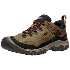 Buty trekkingowe męskie KEEN Targhee IV WP. Brązowe trekkingi męskie 909, z materiału, bez zapięcia. Za 719.00 zł.