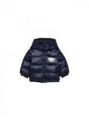 Kurtka puchowa Moschino MUS032 black. Czarne kurtki męskie MOSCHINO, l, bez wzorów, z materiału, eleganckie, bez kaptura. Za 1,645.85 zł.