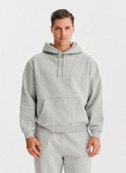 PAKO LORENTE - Szara bluza dresowa z kapturem. Szare bluzy męskie Pako Lorente, l, bez wzorów, z bawełny, z kapturem. Za 99.99 zł.