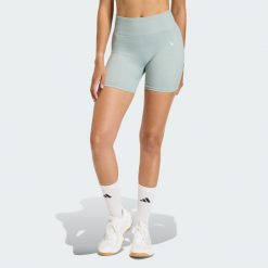 Legginsy Workout Essentials 4 inch. Zielone legginsy damskie Adidas, bez wzorów, z dzianiny. Za 121.50 zł.