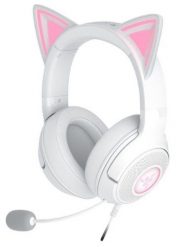 Zestaw słuchawkowy Razer Kraken Kitty V2 przewodowe nauszne z mikrofonem i redukcją szumów biały. Białe słuchawki nauszne RAZER. Za 495.99 zł.