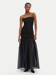 STAUD Sukienka wieczorowa Liya R24F2184JO Czarny Slim Fit. Czarne sukienki damskie STAUD, xs, bez wzorów, z wiskozy, wizytowe, bez kołnierzyka, bez ramiączek. Za 2,159.00 zł.
