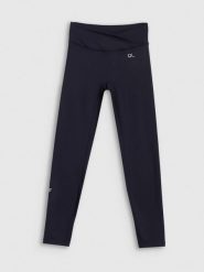 4F Legginsy treningowe damskie 4F x Anna Lewandowska - czarne S. Czarne legginsy damskie 4F, bez wzorów, z materiału. Za 129.99 zł.