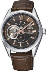 Zegarek Orient Star Zegarek męski Orient Star RE-AV0006Y00B brązowy. Brązowe zegarki męskie Orient Star, bez wzorów. Za 4,347.00 zł.