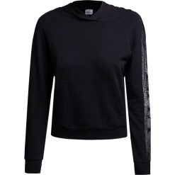 Bluza DEHA ACTIVE. Czarne bluzy damskie Deha, bez wzorów, z dzianiny, bez ramiączek, z kapturem. W wyprzedaży za 155.00 zł.