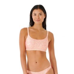 Góra od stroju kąpielowego Rip Curl Classic Surf D-Dd Crop 281. Brązowe bikini Rip Curl, xs, bez wzorów. Za 79.99 zł.