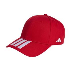 Czapka z daszkiem adidas Tiro. Czerwone czapki damskie Adidas, bez wzorów, z bawełny, sportowe. Za 89.95 zł.