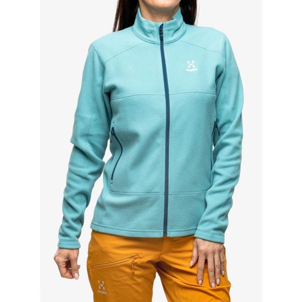 Bluza polarowa damska Haglofs Buteo Mid Jacket. Zielone bluzy damskie Haglöfs, bez wzorów, z polaru, bez ramiączek, bez kaptura. W wyprzedaży za 280.10 zł.