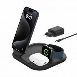 Bezprzewodowa Ładowarka Belkin WIZ029VFBK USB-C x 1. Czarne powerbanki Belkin. Za 339.40 zł.