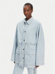 ROTATE Koszula jeansowa 1141821468 Niebieski Relaxed Fit. Niebieskie koszule damskie ROTATE, bez wzorów, z bawełny, bez kołnierzyka, bez ramiączek. Za 759.99 zł.