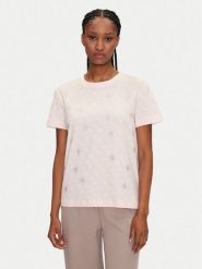 Guess T-Shirt V5GI16 I3Z14 Różowy Regular Fit. Czerwone t-shirty damskie Guess, s, z aplikacjami, z bawełny, bez kołnierzyka, bez ramiączek. Za 119.99 zł.