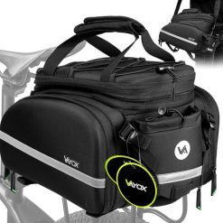 Torba rowerowa na bagażnik VAYOX VA0346 wodoodporna rozkładana 35L. Czarne torby na ramię męskie Vayox, na ramię. Za 229.00 zł.