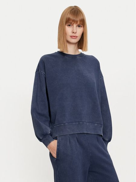 Deha Bluza C12131 Granatowy Regular Fit. Niebieskie bluzy damskie Deha, xs, bez wzorów, z bawełny, bez ramiączek, bez kaptura. Za 299.99 zł.