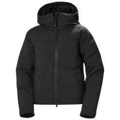 Damska kurtka narciarska Helly Hansen Nora. Czarne kurtki sportowe damskie Helly Hansen, xs, bez wzorów, z materiału, bez ramiączek, bez kaptura, narciarskie. Za 1,034.65 zł.