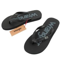 Buty klapki męskie Wrangler Cole Flipflop. Czarne klapki męskie Wrangler, bez wzorów, bez zapięcia. Za 69.00 zł.