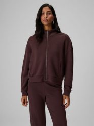 4F Bluza dresowa loose bez kaptura damska - brązowa M. Brązowe bluzy damskie 4F, m, bez wzorów, z dresówki, biznesowe, bez ramiączek, bez kaptura. Za 169.99 zł.