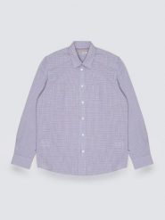 Koszula męska w drobną kratę niebieska Gubinertos 401. Niebieskie koszule męskie BIG STAR, l, bez wzorów, z bawełny, eleganckie, bez kołnierzyka, bez ramiączek. Za 229.99 zł.