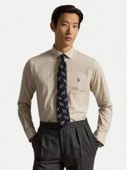 Polo Ralph Lauren Koszula 710B22586001 Beżowy jasny Regular Fit. Brązowe koszule męskie Polo Ralph Lauren, l, bez wzorów, z bawełny, bez kołnierzyka, bez ramiączek. Za 619.99 zł.