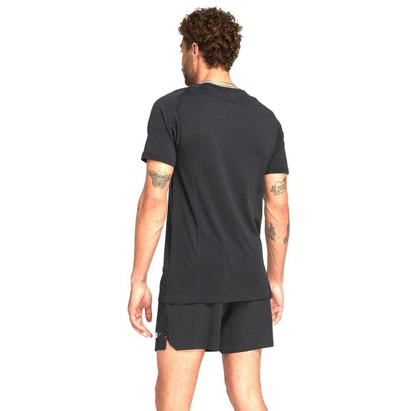 Wilson Series Seamless Crew 2.0 T-shirt. Czarne t-shirty damskie Wilson, bez wzorów, sportowe, bez kołnierzyka, bez ramiączek. W wyprzedaży za 202.80 zł.