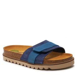 Klapki Dr. Brinkmann. Niebieskie klapki damskie Dr. Brinkmann, bez wzorów, bez obcasa, bez zapięcia. Za 319.99 zł.