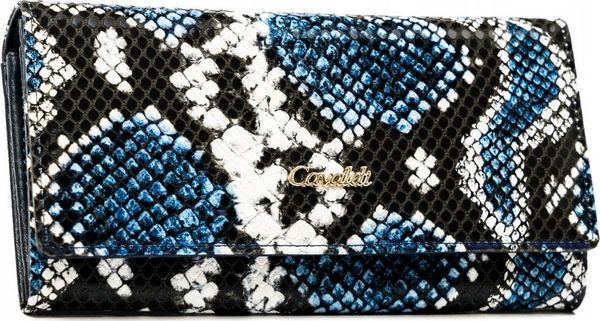 4U Cavaldi Duży portfel damski o fakturze imitującej skórę węża - 4U Cavaldi NoSize. Portfele damskie 4U Cavaldi, ze skóry. Za 99.85 zł.