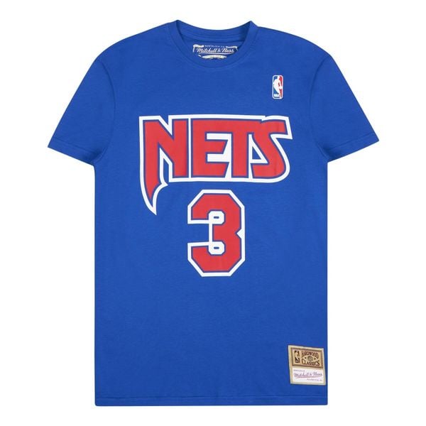Koszulka New Jersey Nets. Niebieskie bluzki damskie Mitchell & Ness, bez wzorów, z jersey, sportowe, bez kołnierzyka, bez ramiączek. Za 246.50 zł.