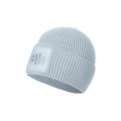Czapka męska Pitbull zimowa Velcro Logo. Niebieskie czapki męskie PITBULL, na jesień, bez wzorów. Za 59.99 zł.